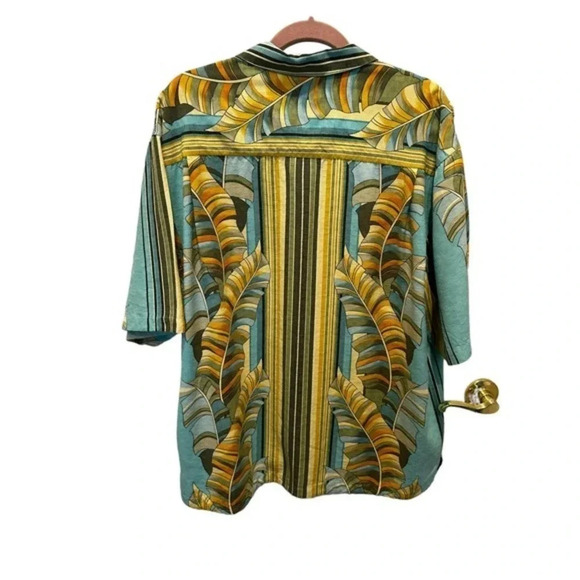 Montego Mon Tropical Silk Short Sleeve Shirt Size L‎ - Picture 2 of 4